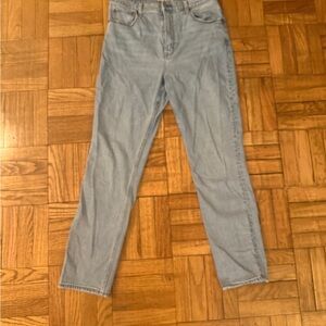 Abercrombie Slim Straight Ultra High Rise Light Blue
